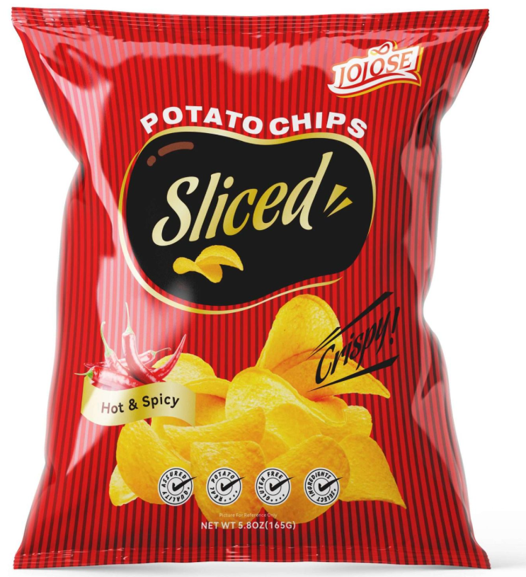 SLICED POTATO CHIPS 165g BAG