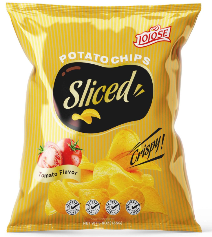 SLICED POTATO CHIPS 165g BAG