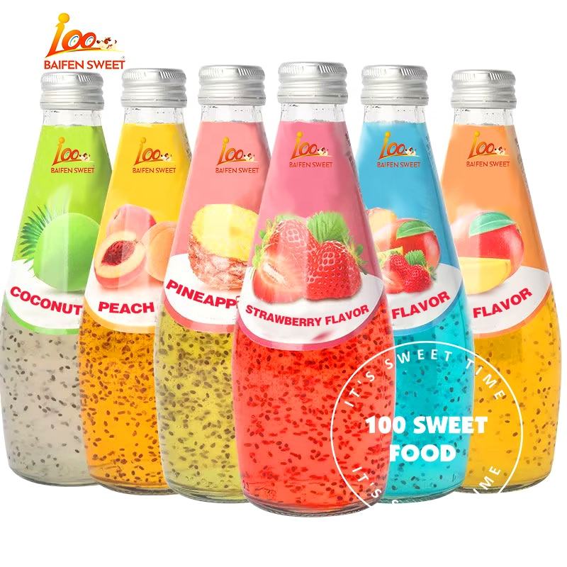 Chia Seed Drink With Fruit Juice 350ml OEM