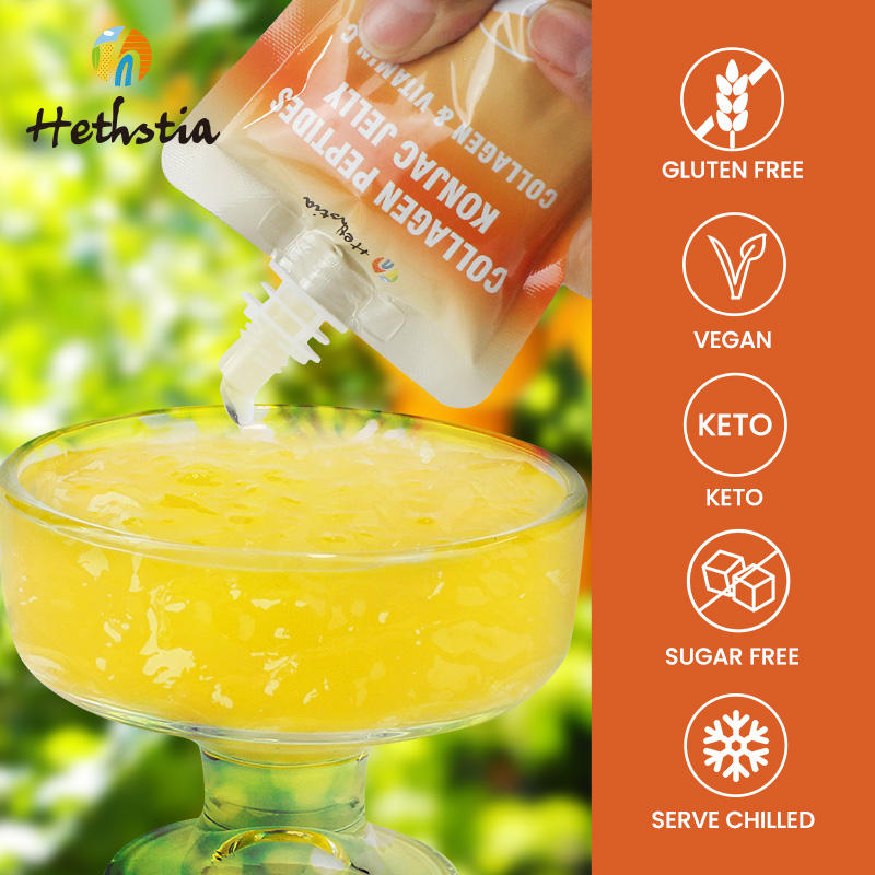 Healthy Food Supplier Konjac Jelly Halal Konnyaku Collagen Peptide