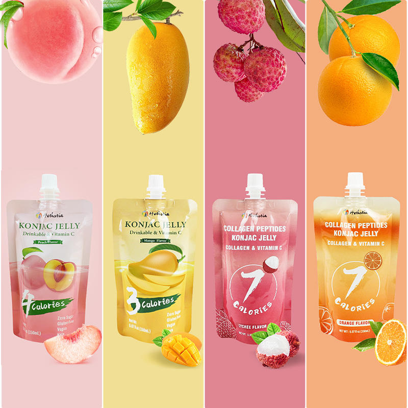 Healthy Food Supplier Konjac Jelly Halal Konnyaku Collagen Peptide