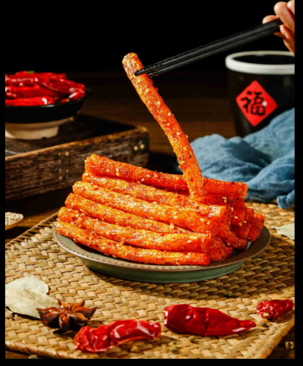 102g Vegan Wheat Flour Spicy Stick Hot Pot Flavor Chili Food