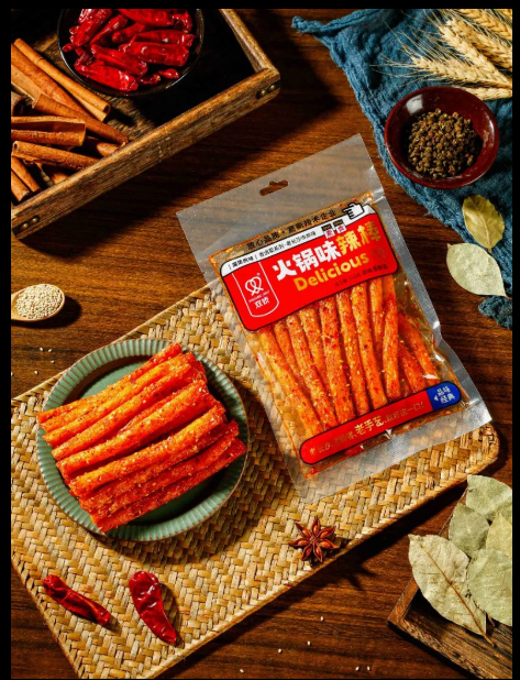 102g Vegan Wheat Flour Spicy Stick Hot Pot Flavor Chili Food