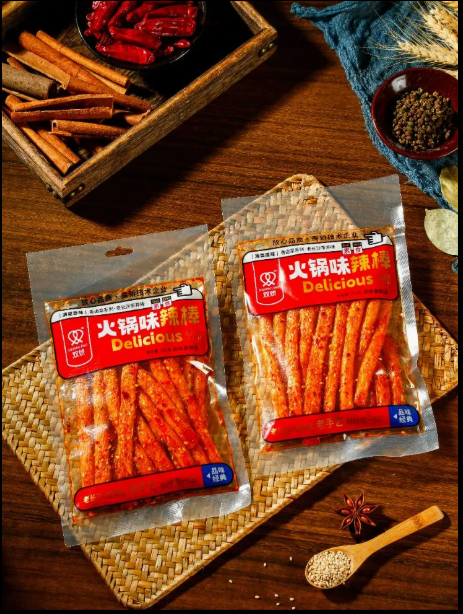 102g Vegan Wheat Flour Spicy Stick Hot Pot Flavor Chili Food