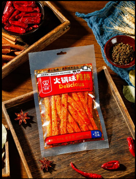 102g Vegan Wheat Flour Spicy Stick Hot Pot Flavor Chili Food